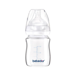 Bebedor Glass Baby Bottle: Heat Resistant, Wide Neck, Anti-Colic & Leak-Proof - Newborn Feeding Essential Bebedor Glass Baby Bottle: Heat Resistant & BPA-Free glass baby bottle, heat resistant bottle, wide neck baby bottle, borosilicate baby bottle, anti-colic baby bottle, newborn feeding bottle, leak proof baby bottle, BPA free baby bottle, baby bottle, glass bottle, heat resistant, wide neck, anti-colic, newborn, feeding bottle, leak proof, BPA free, baby feeding, infant bottle, baby supplies, new mom ess