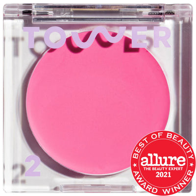 BeachPlease Dewy Cream Blush: Natural, Long-Lasting Color for Sensitive Skin | Aloe & Green Tea Infused - Vegan & Cruelt