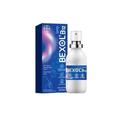 Bexol Vitamin B12 Supplement Spray 15ml - Boosts Energy & Nerve Function, Easy-to-Use Liquid Spray for Dietary Supplemen