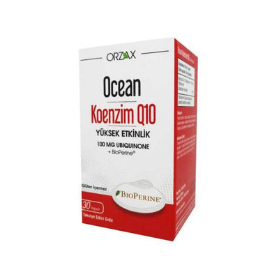 Ocean Coenzyme Q10 100mg: Boost Energy & Heart Health with Enhanced Absorption - 30 Vegetarian Capsules