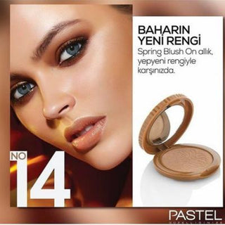 Eveline Pastel Spring Blush On Allık - 14 - Soft, Silky Blush for Natural Makeup Look Pastel Spring Blush - Natural Makeup Look Pastel Blush, Spring-inspired Makeup, Natural Makeup Look, Soft Blush Color, Easy-to-Apply Blush, Blush, Makeup, Cosmetics, Beauty Products, Spring Collection, Natural Glow, Healthy-Looking Complexion, Easy Application, Silky Texture, Micronized Ingredients