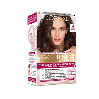 L'Oréal Paris Excellence Creme Dark Brown Hair Dye - Nourishing Hyaluronic Acid Hair Color for 100% Gray Coverage L'Oréal Paris Excellence Creme Dark Brown Hair Dye - Nourishing & Long-Lasting Hair Dye, L'Oréal Paris Excellence Creme, Dark Brown Hair Color, Hyaluronic Acid Hair Dye, Nourishing Hair Color, 100% Gray Coverage, At-Home Hair Coloring, Hair Care, Beauty Products, Hair Colorant, Gray Hair Coverage, Nourishing Hair Dye, Moisturizing Hair Color, Long-Lasting Hair Color