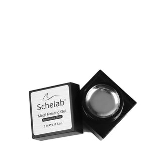 Schelab Nail Art Gel - Silver Metal Painting Gel for Detailed Nail Designs (5 ml) Schelab Silver Nail Art Gel - 5ml nail art gel, metal painting gel, silver nail gel, Schelab nail products, nail decoration supplies, nail art supplies, beauty products, cosmetics, nail care, DIY nail art, professional nail art