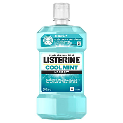 Listerine Total Care Cool Mint Alcohol-Free Mouthwash: Mild Taste, Powerful Plaque Reduction, Deep Oral Hygiene - 16.91 