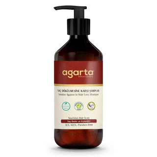 Agarta Anti-Hair Loss Shampoo 400ml - Natural Hair Care, Sulfate-Free, Promotes Healthy Hair Growth Agarta Anti-Hair Loss Shampoo - Natural & Sulfate-Free anti-hair loss shampoo, natural hair care, chemical-free shampoo, healthy hair growth, sulfate-free shampoo, hair loss solution, natural extracts, vitamin complexes, Omega 6 and 9, cruelty-free, vegan-friendly, gentle hair care, non-damaging shampoo
