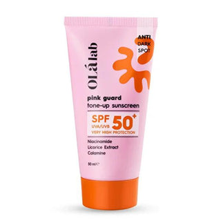 Olalab Pink Guard Tone Up Sunscreen 50ml - UVA & UVB Protection, Evens Skin Tone, Cruelty-Free Olalab Tone Up Sunscreen - UVA & UVB Protection Tone-up sunscreen, UVA and UVB protection, Niacinamide sunscreen, Licorice Extract skincare, Cruelty-free sunscreen, Skin tone evening sunscreen, Soothing sunscreen, Brightening sunscreen, Sulfate-free, Paraben-free, PETA-approved, Skincare with SPF, Daily sun protection, Sensitive skin friendly, Clean beauty products, Ethical beauty, Skincare for all skin types