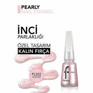 Flormar Pearly Nail Polish: Long-Lasting, Iridescent Shimmer, Vibrant Color - Chip Resistant Pearl Finish Nail Color Flormar Pearly Nail Polish: Long-Lasting Shimmer & Vibrant Color pearly nail polish, iridescent nail polish, long-lasting nail polish, shimmer nail polish, sedefli oje, nail polish, pigmented nail polish, flake resistant nail polish, pearl finish nail color, nail color, nail art, beauty, long-lasting, chip-resistant, pearlescent, shimmering, variety of colors, intense pigmentation, pearly fin