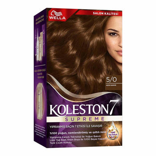 Wella Koleston Supreme 5/0 Light Brown Hair Dye Kit: Gray Coverage, Intense Color & Conditioning, Permanent At-Home Hair Color Wella Koleston Light Brown Hair Dye: Gray Coverage & Intense Color hair dye, hair color, at home hair color, gray hair coverage, light brown hair dye, Wella Koleston, permanent hair color, hair coloring kit, hair dye with conditioner, hair color for women, hair color for gray coverage, hair dye for gray hair, light brown hair, at-home hair color, Wella hair dye, Koleston Supreme, ha