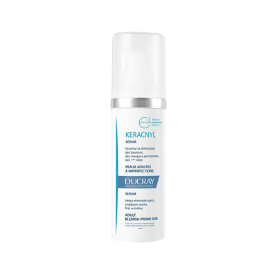 Ducray Keracnyl Anti-Acne Serum - Reduces Acne Scars, Blackheads & Wrinkles - 30ml