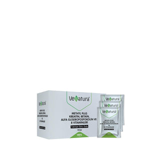 VeNatura Methyl Plus: Creatine, Betaine, Alpha GPC & B Vitamins - Performance, Cognitive & Energy Support - 30 Sachets VeNatura Methyl Plus: Creatine, Alpha GPC & B Vitamins | Energy & Focus Methyl Plus supplement, Creatine betaine supplement, Alpha GPC supplement, B vitamins sachets, Performance enhancing supplement, Cognitive support supplement, VeNatura supplement, Dietary supplement sachets, Sports nutrition supplement, Vitamin B complex powder, creatine, betaine, alpha-GPC, B vitamins, energy, focus, p