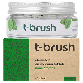 T-Brush Fluoride-Free Natural Mint Toothpaste Tablets: Vegan, SLS & Gluten-Free for Sensitive Gums & Travel - Eco-Friendly Whitening T-Brush: Fluoride-Free Toothpaste Tablets - Natural & Vegan Fluoride-free toothpaste tablets, Natural toothpaste tablets, Vegan toothpaste tablets, SLS-free toothpaste, Gluten-free toothpaste, Travel toothpaste tablets, Eco-friendly toothpaste, Toothpaste tablets for sensitive gums, Toothpaste tablets for orthodontics, Natural teeth whitening tablets, toothpaste tablets, fluor