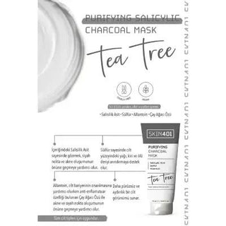 Skin401 Charcoal Face Mask with Salicylic Acid for Deep Cleansing - 75ml Skin401 Charcoal Face Mask with Salicylic Acid - Deep Cleansing Charcoal Face Mask, Salicylic Acid Face Mask, Deep Cleansing Mask, Acne Control Skincare, Dermatologically Tested Skincare, Skincare for Oily Skin, Blackhead Removal, Purifying Mask, Salicylic Acid Benefits, Charcoal Benefits, Skincare Routine, Face Mask, Anti-Acne Products