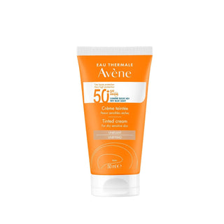 Avene SPF 50+ Colored Sunscreen for Dry Skin - Moisturizing, Water-Resistant, Makeup Base - 1.69 fl oz