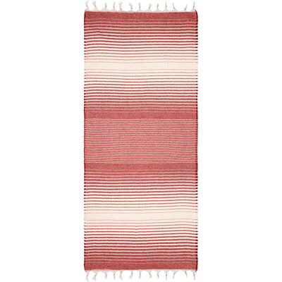 Eklips Red Turkish Towel: Lightweight Peshtemal for Beach, Bath & Travel - Vibrant, Absorbent & Compact