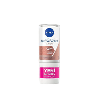 Nivea Derma Control Clinical Strength Women's Deodorant Roll-On - 50ml, Effective Sweat & Odor Control Nivea Derma Control Deodorant Roll-On for Women - Effective Sweat Control Nivea Derma Control, Women's Deodorant Roll-On, Clinical Strength Deodorant, Antiperspirant for Women, Sweat and Odor Control, Deodorant for Sensitive Skin, Long-Lasting Protection, Roll-On Deodorant, Women's Hygiene Products, Personal Care, Nivea Products