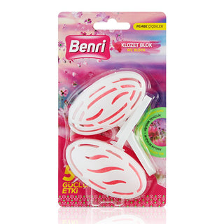 benri klozet blok pink flowers 2 pack, toilet hygiene product with floral scent Benri Klozet Blok Pink Flowers - 2 Pack for Effective Hygiene | Ideal for Homeowners Benri Toilet Block Pink Flowers - 2 Pack benri, toilet-cleaning, floral-scent, hygiene-product, bathroom-freshener, cleaning-supplies, homeowners, easy-to-use, sustainable-cleaning, ai-generated