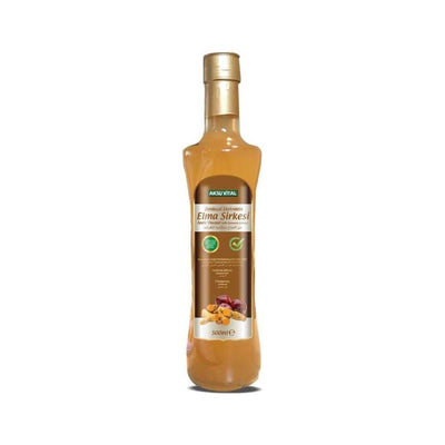 Aksu Vital Apple Cider Vinegar with Turmeric Extract 500ml - Natural Dietary Supplement for Health and Wellness
