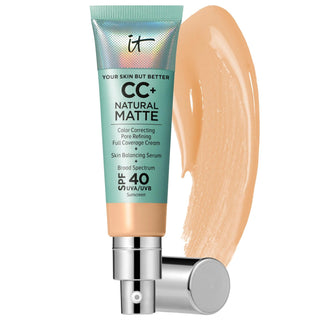 IT Cosmetics CC+ Cream Natural Matte Foundation with SPF 40 - Full Coverage, Vegan, Non-Comedogenic IT Cosmetics CC+ Cream Matte Foundation SPF 40 matte foundation, CC cream, SPF 40 sunscreen, vegan foundation, non-comedogenic skincare, full-coverage foundation, long-lasting makeup, oily skin solution, beauty, cosmetics, skincare, makeup, face makeup, BB & CC Cream