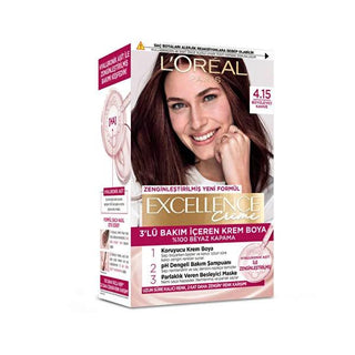 L'Oréal Paris Excellence Creme Hair Dye - Nourishing, Long-Lasting Color with Hyaluronic Acid L'Oréal Paris Excellence Creme Hair Dye - Nourishing Color hair dye, nourishing hair color, hyaluronic acid hair care, long-lasting hair color, L'Oréal Paris Excellence Creme, grey hair coverage, moisturizing hair dye, 3-step hair care, pH balanced shampoo, nourishing hair mask, hair coloring for nourishment, healthy hair color