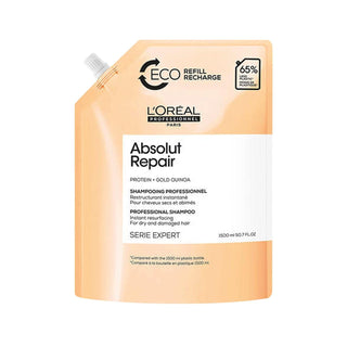 L'Oreal Professionnel Absolut Repair Shampoo: 1500ml Professional Hair Repair for Damaged Hair, Refill Size - Restore, Strengthen & Manage with Serie Expert! L'Oreal Absolut Repair: Damaged Hair Shampoo - Repair & Strengthen! L'Oreal Absolut Repair shampoo, damaged hair shampoo, hair repair shampoo, professional shampoo, 1500ml shampoo, shampoo refill, Serie Expert shampoo, L'Oreal Professionnel, shampoo for damaged hair repair, hair shampoo, damaged hair, hair repair, professional hair care, large size sha