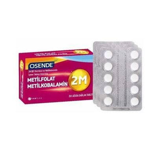 osende-2m-methylfolate-tablets, osende-methylcobalamin-supplement Osende 2M Methylfolate - Methylcobalamin Supplement | 30 Tablets Osende 2M Methylfolate Supplement - 30 Tablets osende, methylfolate, methylcobalamin, vitamin-supplement, health-supplements, nutrition, vitamin-deficiency, dietary-supplement, sublingual-tablets, ai-generated
