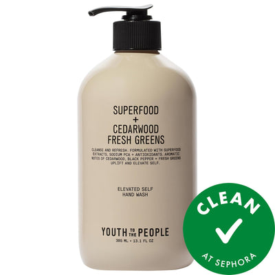 Superfood Skincare Antioxidant Hand Wash: Kale, Green Tea - Vegan, Cruelty-Free, Gentle & Moisturizing Hand Soap