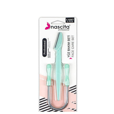 Nascita Facial Hair Removal Set: Epilation Spring & Eyebrow Razor for Painless, Easy Hair Removal