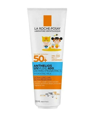la roche posay hydrating milk spf50 for kids, bottle of la roche posay anthelios dermo pediatrics hydrating milk La Roche Posay Anthelios Dermo Pediatrics Hydrating Milk SPF50+ | 250 ml La Roche Posay Hydrating Milk SPF50+ for Kids - 250 ml la-roche-posay, hydrating-milk, spf50, kids-sunscreen, children-skin-care, uv-protection, moisturizer, non-greasy, water-resistant, ai-generated