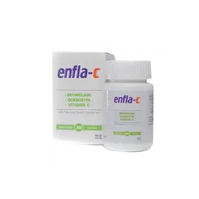 Enfla-C Dietary Supplement Herbal Capsules with Bromalein, Vitamin C & Quercetin - Natural Anti-Inflammatory & Immune Bo