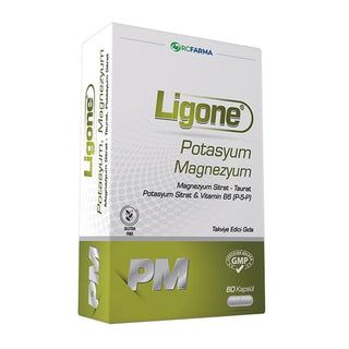 Ligone Magnesium Potassium Supplement - 60 Capsules for Heart Health & Energy Ligone Magnesium Potassium Supplement - 60 Capsules Magnesium Supplement, Potassium Supplement, Vitamin B6 Supplement, Dietary Supplement, Health and Wellness Products, Heart Health, Energy Production, Nutritional Supplements, Capsule Supplements