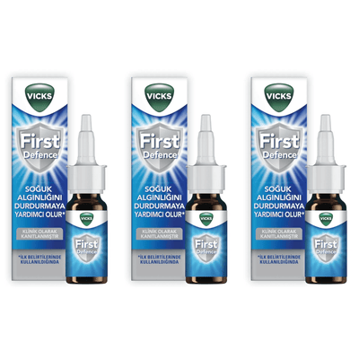 Beauty Care Bag Vicks First Defence Nasal Spray 15ml - 3 Packs