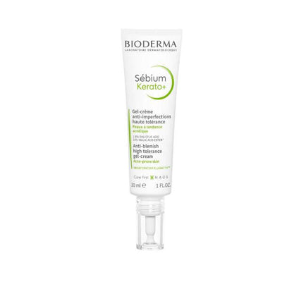 Bioderma Sebium Kerato+ Gel Cream for Oily and Acne-Prone Skin - Dermatologically Tested, Salicylic Acid Skincare