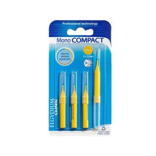 Elgydium Clinic Mono Compact Toothbrush - Compact Manual Toothbrush for Efficient Dental Hygiene Elgydium Compact Manual Toothbrush for Dental Hygiene Manual toothbrush, Compact toothbrush, Elgydium toothbrush, Dental hygiene, Oral care, Travel toothbrush, Compact design, Yellow toothbrush, Simple oral care, Effective cleaning, Health-conscious, Oral hygiene products