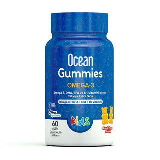 Ocean Gummies Omega-3 Kids 60 Chewable Jelly Form - Supports Heart, Brain & Immune System Ocean Gummies Omega-3 Kids - Heart, Brain & Immune Support Omega-3 supplement for kids, Children's dietary supplement, Fish oil for kids, Vitamin C and D supplement, Chewy vitamins for children, Kids health supplements, Omega-3 fatty acids, Dietary supplements for children, Heart health for kids, Brain development supplements, Immune system support for kids