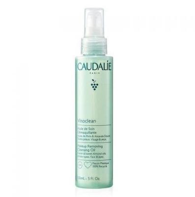 Caudalie Vinoclean Makeup Cleansing Oil - Vegan, Gentle, & Effective Waterproof Makeup Remover, Nourishing Plant-Based O