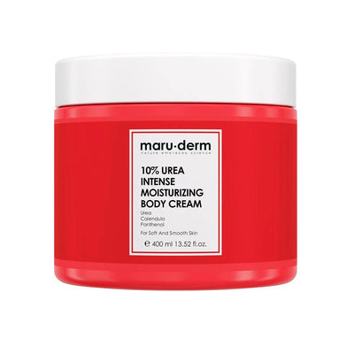 Maruderm 10% Urea Moisturizing Body Cream: Deep Hydration, Smooths Dry Skin & Reduces Strawberry Legs - 400ml