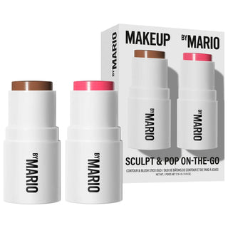 Mario Mini Sculpt & Pop On-The-Go Contour and Blush Makeup Set - Cruelty-Free, Portable Makeup for Natural Looks Mario Mini Sculpt & Pop Makeup Set - Natural Contour & Blush mini contour makeup, portable blush, cruelty-free makeup, on-the-go makeup, natural matte finish contour, cream blush stick, makeup set, contour and blush, beauty essentials, travel makeup, everyday makeup, natural look makeup, Mario Mini Sculpt & Pop