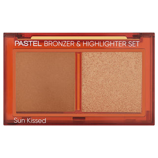 pastel bronzer and highlighter set sun kissed, bronzer swatch tan bronze, highlighter swatch soft glow Pastel Profashion Bronzer & Highlighter Set Sun Kissed No:02 - Tan Bronze & Soft Glow for Beauty Enthusiasts & Makeup Artists Pastel Bronzer & Highlighter Set - Sun Kissed Glow bronzer, highlighter, makeup-set, pastel, vegan, cruelty-free, beauty-enthusiasts, makeup-artists, sun-kissed, ai-generated