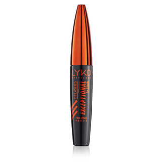 lykd exceptional fan effect curl mascara packaging, brush of lykd exceptional fan effect curl mascara, swatch of lykd exceptional fan effect curl mascara, model showcasing lykd exceptional fan effect curl mascara LYKD Exceptional Fan Effect & Curl Mascara - Long-Lasting Volume & Lift | 100% Black LYKD Exceptional Fan Effect & Curl Mascara - 100% Black lykd, mascara, curling-mascara, volumizing, makeup, beauty, cosmetics, eye-makeup, ai-generated, daily-use