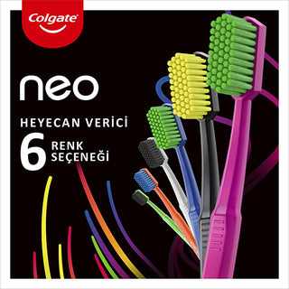 Colgate Colgate Neo Toothbrush - Manual Toothbrush with Dense 2546 Bristles, Medium Hardness, 6 Color Options Colgate Neo Toothbrush - Effective Cleaning Colgate toothbrush, manual toothbrush, dense bristle toothbrush, medium hardness toothbrush, Colgate Neo, oral hygiene, oral care, toothbrush, Colgate, dental care, hygiene products, health and personal care