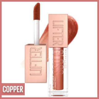 maybelline lifter gloss 017 copper, close-up of maybelline lifter gloss applicator Maybelline New York Lifter Gloss - 017 Copper Lifter Gloss Copper - Maybelline New York maybelline, lifter-gloss, copper-lip-gloss, makeup, hydrating-lip-gloss, womens-beauty, lip-care, shiny-lips, ai-generated, cosmetic-enhancements