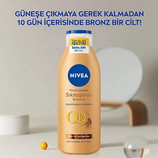 Nivea Nivea Q10 Firming & Tanning Body Lotion - Moisturizing, Sunless Tan, Firming Body Care for Fair to Medium Skin Tones Nivea Q10 Firming Body Lotion - Moisturizing Sunless Tan Nivea Q10 Firming Body Lotion, Sunless Tanning Lotion, Moisturizing Body Cream, Firming Body Care, Dermatologically Tested Body Lotion, Body Moisturizer, Sunless Tan, Firming Body Lotion, Body Care, Skincare, Cosmetics, Beauty Products, Fair Skin, Medium Skin Tones, Sensitive Skin, Hydrating Body Lotion, Floral Scent, Q10, Lotus F