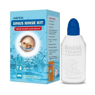 Abfen Nasal Irrigation Kit for Sinus Relief - High-Volume Nasal Rinse Kit with 25 Saline Sachets Abfen Nasal Irrigation Kit for Sinus Relief Nasal Irrigation Kit, Sinus Rinse Kit, Saline Nasal Spray, Nasal Hygiene, Sinus Relief, Nasal Congestion Relief, Allergy Relief, Sinus Infection Relief, Natural Nasal Hygiene, Daily Nasal Care