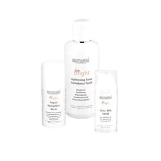 dermoskin be bright set, dermoskin be bright peptide complex moisturizer, dermoskin be bright aha bha cream, dermoskin be bright illuminating toner Dermoskin Be Bright Set - Anti-Aging Trio | 33ml + 200ml Dermoskin Be Bright Set - Anti-Aging Trio dermoskin, be-bright, anti-aging, skincare, moisturizer, toner, aha-bha, brightening, set, ai-generated