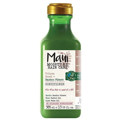 Maui Bamboo Fiber Volumizing Conditioner - Sulfate-Free, Silicone-Free Vegan Hair Care for Thin Hair - Aloe Vera & Natur