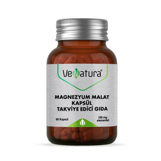VeNatura Magnesium Malate Supplement 100 mg - 60 Capsules for Muscle Support VeNatura Magnesium Malate 100 mg - Magnesium Supplement for Adults Magnesium Supplement, Magnesium Malate, Dietary Supplement, Health Supplements, VeNatura Magnesium, Muscle Support, Nerve Function, Energy Production, Heart Health, Adults, Children Over 11, Capsule Form, Easy to Swallow, Convenient, High-Quality Magnesium