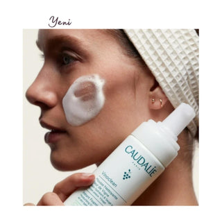 Caudalie Vinoclean Instant Foaming Cleanser - Natural Origin Vegan Facial Cleanser for Sensitive Skin