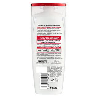loreal-paris-elseve-complete-repair-shampoo-360ml-front-view, loreal-paris-elseve-complete-repair-shampoo-360ml-back-view L'Oréal Paris Elseve Complete Repair Shampoo - 5-in-1 Solution for Damaged Hair | 360 ml L'Oréal Paris Elseve Complete Repair Shampoo - 360ml loreal-paris, complete-repair-shampoo, damaged-hair-care, bio-ceramide, hair-repair, shampoo, hair-care, healthy-hair, hair-repair-solution, ai-generated