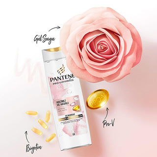Pantene Pro-V Biotin & Rose Water Volumizing Shampoo - Silicone-Free Thickening Shampoo for Fine, Flat Hair - Adds Volume & Body Pantene Volumizing Shampoo: Biotin & Rose Water for Fine Hair volumizing shampoo, silicone-free shampoo, biotin shampoo, rose water shampoo, thickening shampoo, fine hair shampoo, Pantene Pro-V volume, shampoo for volume and thickness, shampoo for flat hair, hair thickening shampoo, volume shampoo, shampoo for fine hair, biotin hair product, rose water hair product, silicone free,