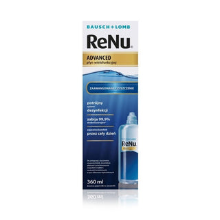 renu advanced lens solution 360ml front view, renu advanced lens solution 360ml with lens case ReNu Advanced Lens Solution - Triple Disinfectant | 360ml ReNu Advanced Lens Solution 360ml - Triple Disinfectant renu, lens-solution, contact-lens-care, eye-care, triple-disinfectant, all-day-comfort, cleaning-solution, lens-storage, ai-generated, 360ml